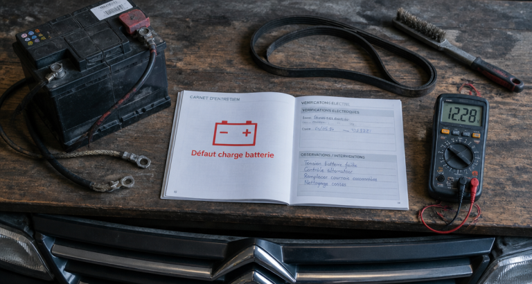 defaut charge batterie c4 sous capot avec multimètre