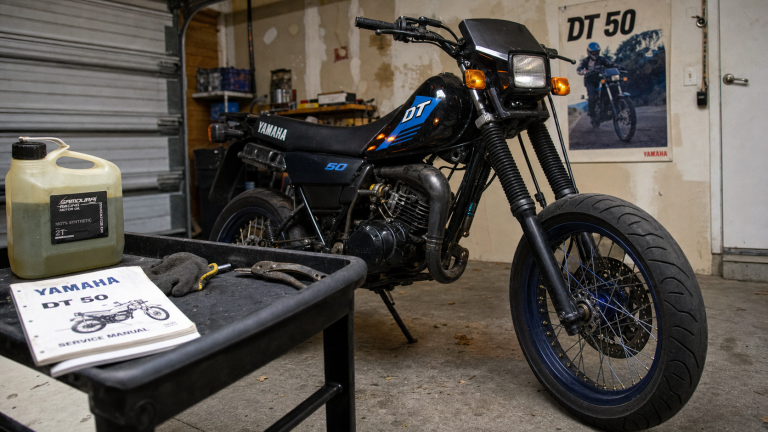 dt 50cc yamaha en garage, supermotard et manuel technique