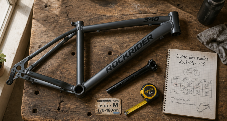 rockrider 340 taille sur établi avec outils