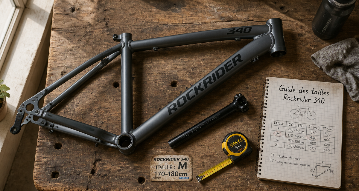 rockrider 340 taille sur établi avec outils