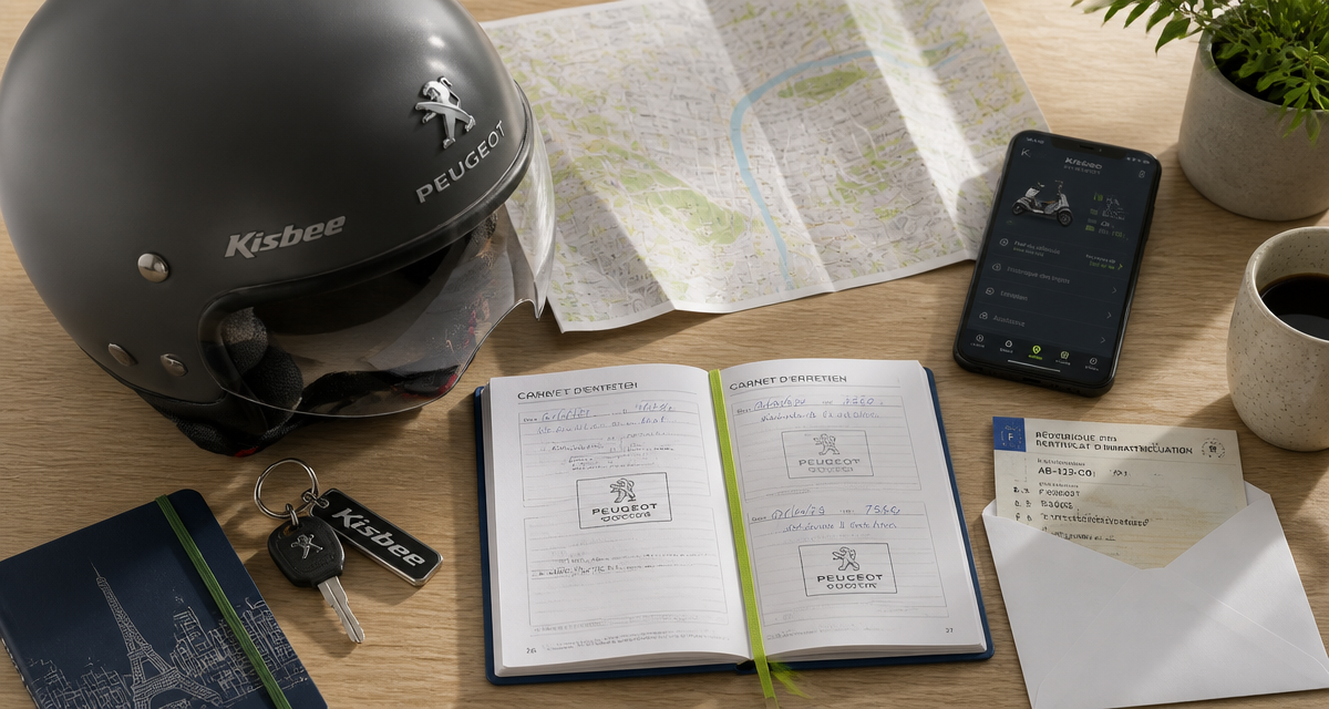 scooter kisbee carnet entretien et casque