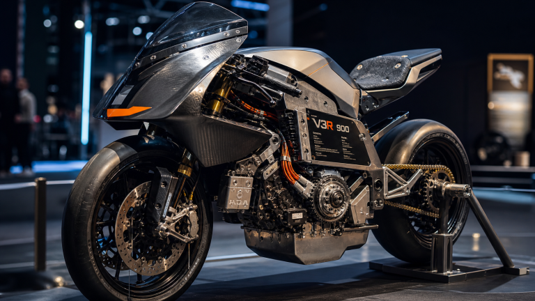 V3 Honda V3R 900 E‑Compressor : prototype de moto à moteur électrique