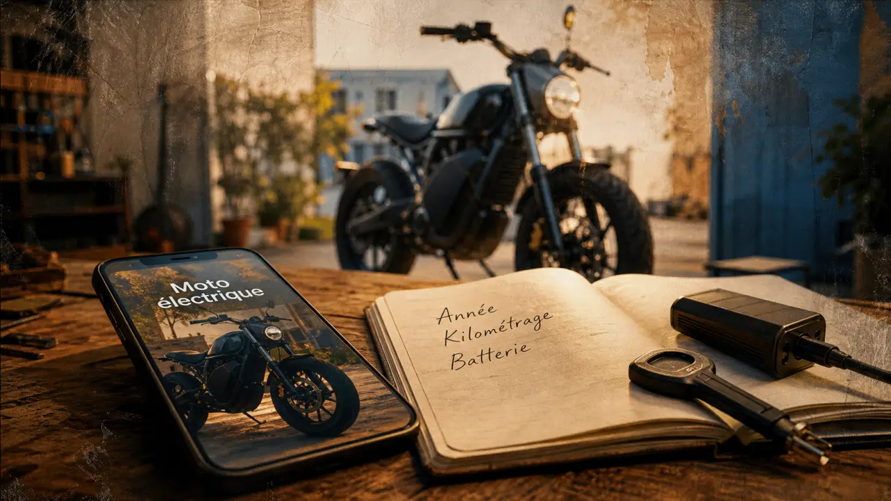 Moto électrique leboncoin : prix et kilométrage, annonce sur smartphone