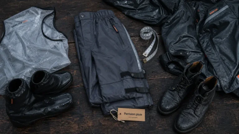 Moto pantalon de pluie imperméable gris