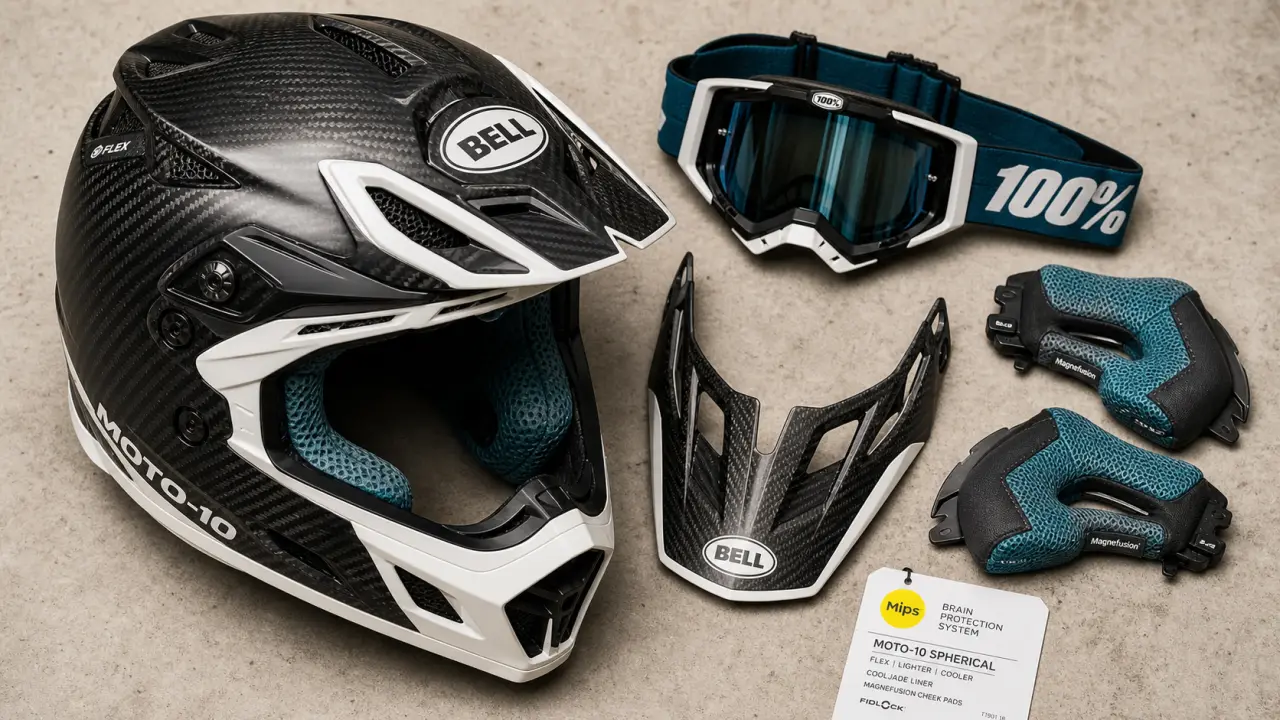 Casque bell moto 10 carbone 3K Mips ECE 22.06