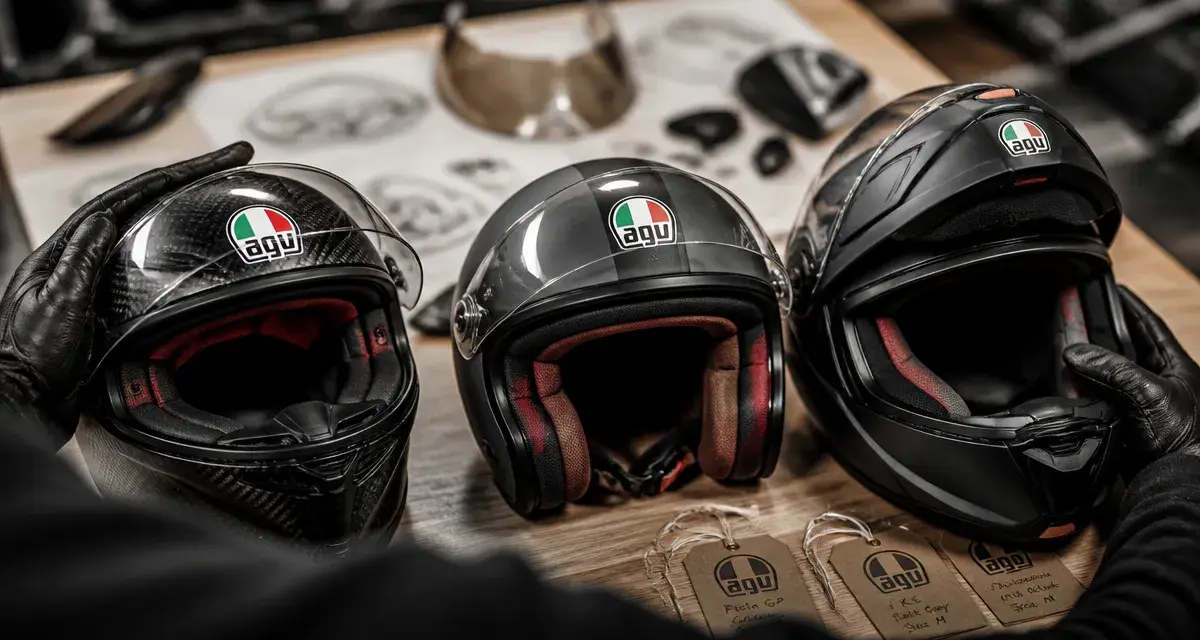 Casque moto AGV en vue rapprochée pour la sécurité routière