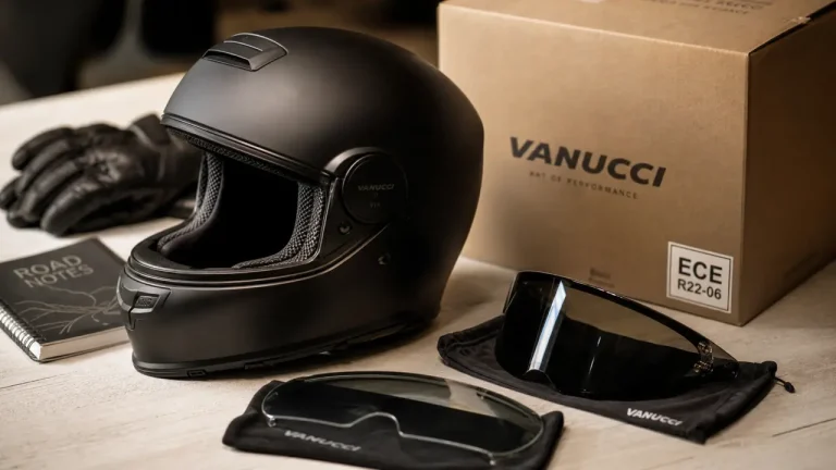 Casque moto italien intégral noir mat, vue de profil