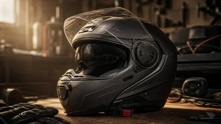 Casque moto Nolan modulable, écran relevé et visière solaire