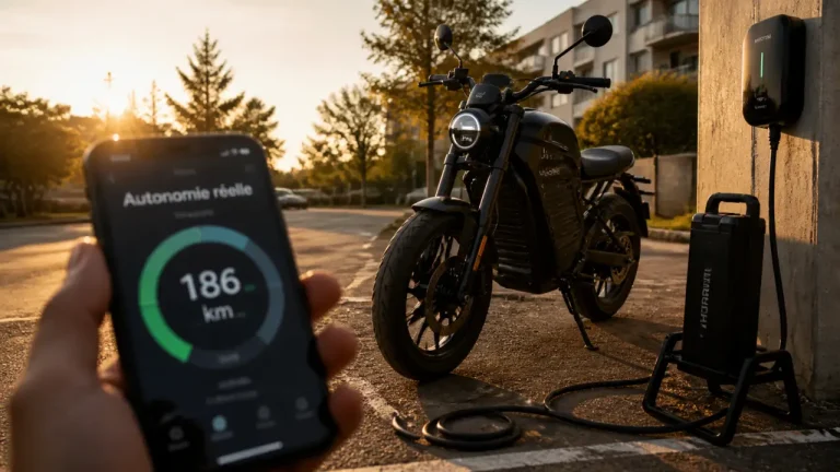 Moto électrique autonomie : 100 à 200 km en ville, 70 à 100 km sur route