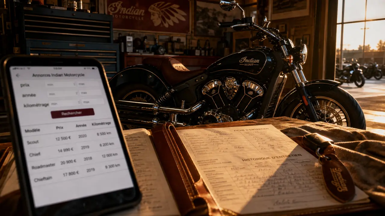 Moto indian occasion : prix visibles et stock réel, garantie claire