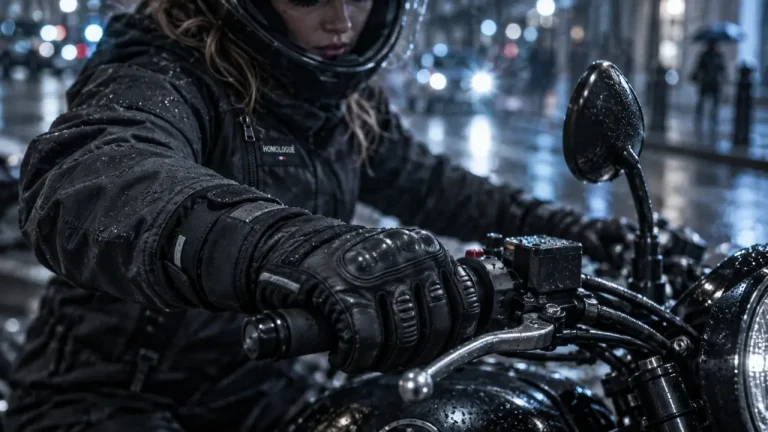 Gants femme moto hiver isolants et imperméables, contrôle du guidon