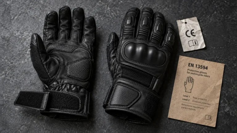 Gants coqués moto en cuir : protection des métacarpes