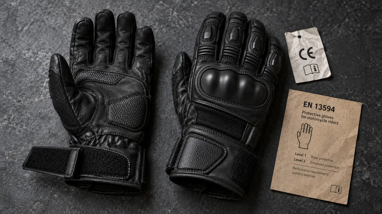Gants coqués moto en cuir : protection des métacarpes
