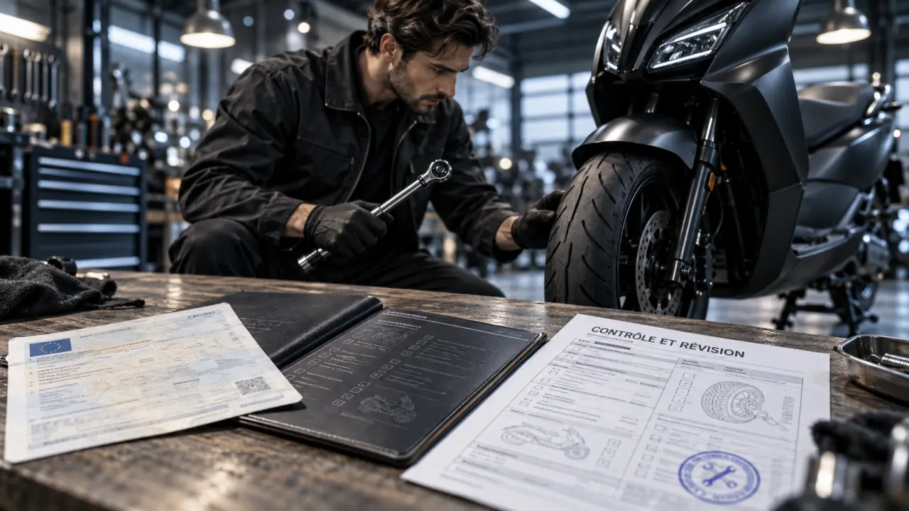 Scooter occasion : certificat, carnet d’entretien et contrôle révision, pour permis et entretien.